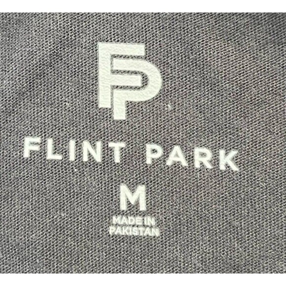 Flint Park Original Logo Tee Shirt Black Mens Size Medium NEW Organic Cotton - Picture 6 of 9